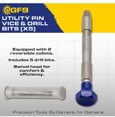 GF9 Tools: Utility Pin Vice &amp; Drill Bits (x5)