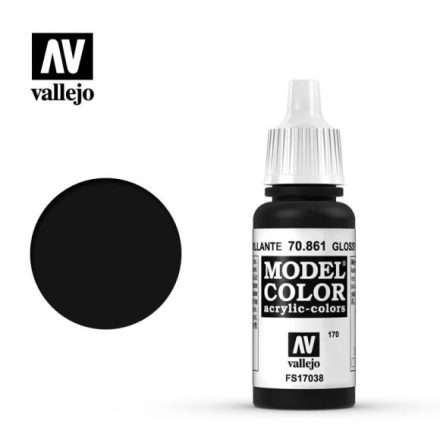GLOSSY BLACK (VALLEJO MODEL COLOR) (6-pack)