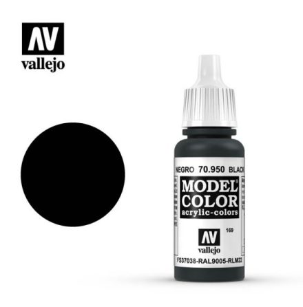 BLACK (VALLEJO MODEL COLOR) (6-pack)