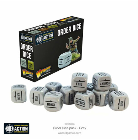 Bolt Action: Orders Dice pack - Grey