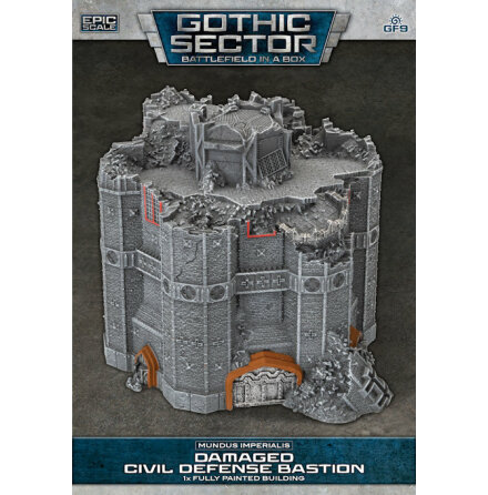 BIAB MUNDUS IMPERIALIS: Damaged Civil Defense Bastion (8-10 mm epic scale)