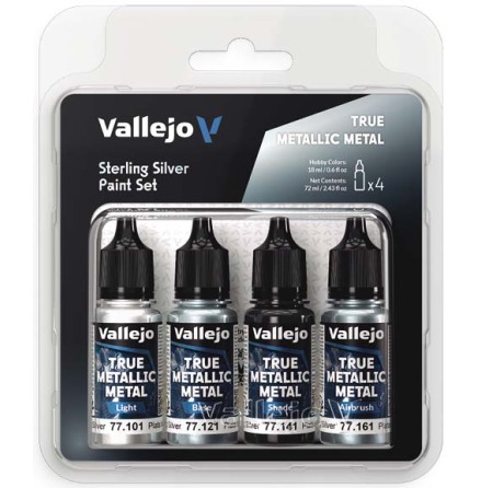STERLING SILVER PAINT SET (VALLEJO TRUE METALLIC METAL) STERLING SILVER PAINT SET (VALLEJO TRUE METALLIC METAL)