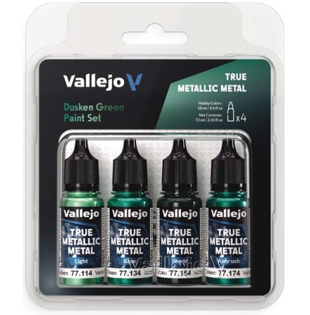 DUSKEN GREEN PAINT SET (VALLEJO TRUE METALLIC METAL) DUSKEN GREEN PAINT SET (VALLEJO TRUE METALLIC METAL)