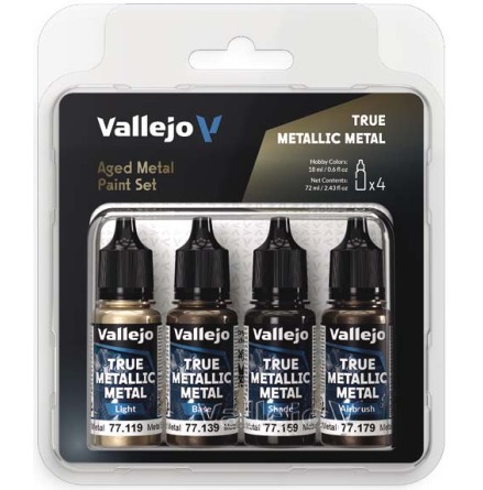 AGED METAL PAINT SET (VALLEJO TRUE METALLIC METAL)
