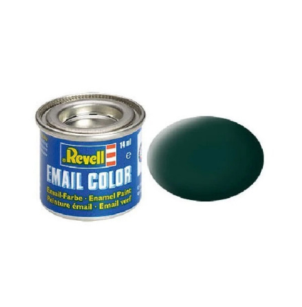 REVELL Enamel 14 ml. black-green mat (6-pack)