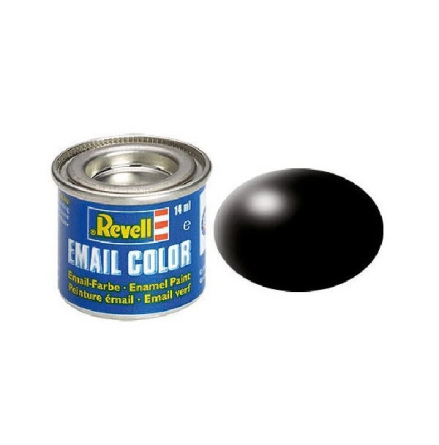 REVELL Enamel 14 ml. black silk (6-pack)
