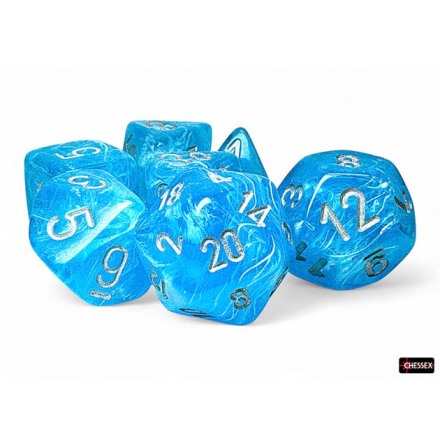 Luminary&amp;trade; Sky/silver Mega-Hedral� 7-Die Set