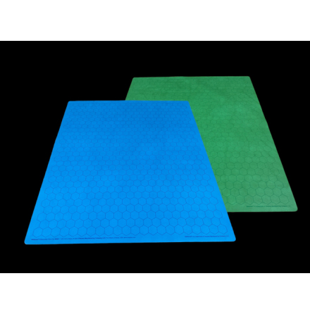 Battlemat 1inch Reversible Blue-Green Hexes (23.5 x 26 inch)