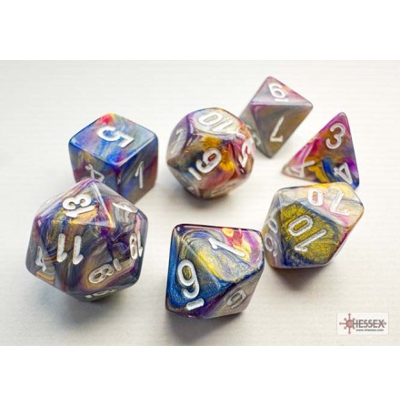 Festive� Mini-hedral Carousel/white 7-Die Set