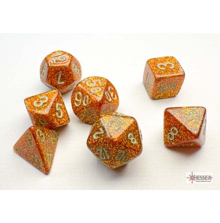 Glitter Mini-hedral Gold/silver 7-Die Set