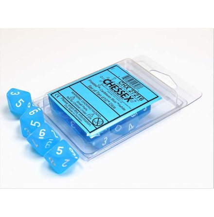 Frosted&trade; Caribbean Blue�/white Set of Ten d10s