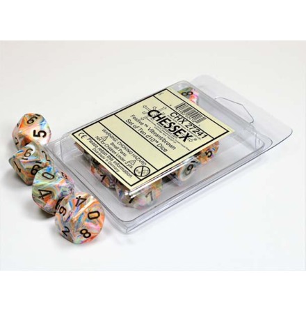Festive� Vibrant/brown Set of Ten d10s