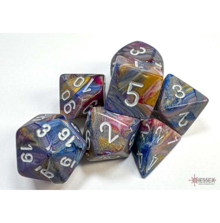 Festive� Polyhedral Carousel&trade;/white 7-Die Set