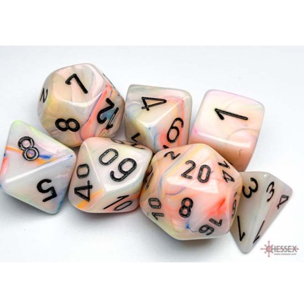 Festive� Polyhedral Circus/black 7-Die Set