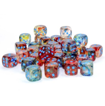 Nebula 12mm d6 Primary/blue Dice Block (36 dice)