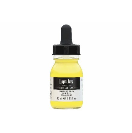 LIQUITEX ACRYLIC INK 30ML FLUORESCENT YELLOW 981