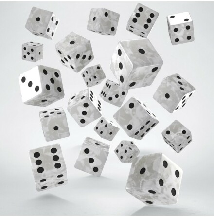 Full Pack of D6s: Pearl&amp;Black