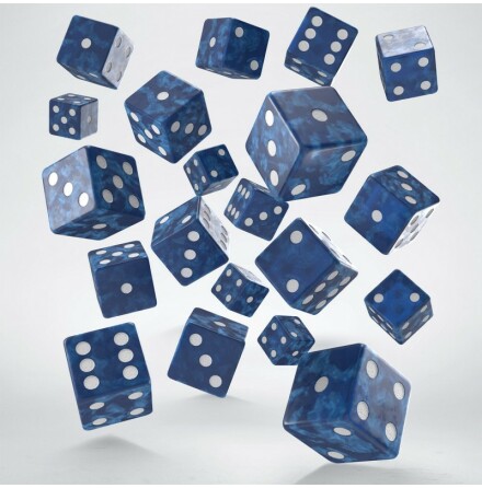Full Pack of D6s: Cobalt&amp;White