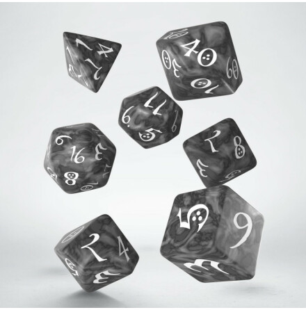 Classic RPG Smoky & white Dice Set (7)