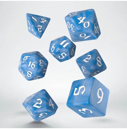 Classic Runic Glacier &amp; White Dice Set (7)