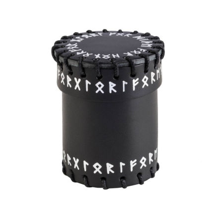 Runic Black Leather Dice Cup