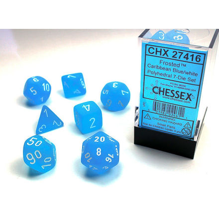 Frosted Blue/white 7-Die Set