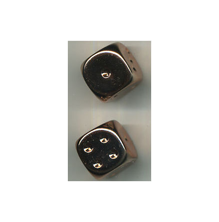 Copperplated Metallic 16mm d6 Pair