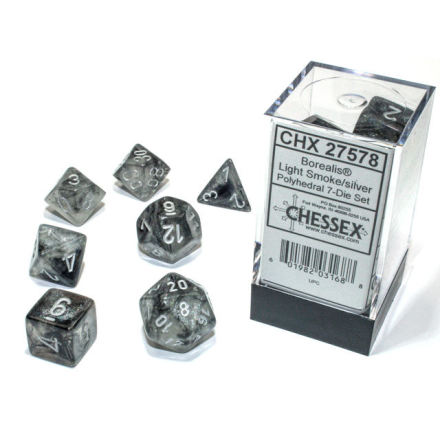 Borealis® Polyhedral Light Smoke/silver Luminary 7-Die Set
