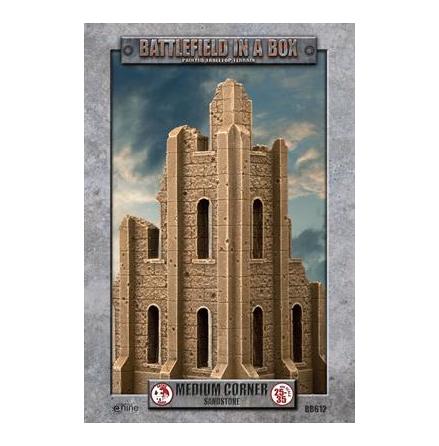 BIAB: Gothic Battlefields - Medium Corner - Sandstone (x1) - 30mm