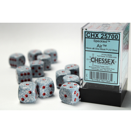 Speckled 16mm d6 with pips Air™ Dice Block (12 dice)