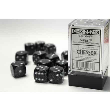 Speckled 16mm d6 with pips Ninja™ Dice Block (12 dice)