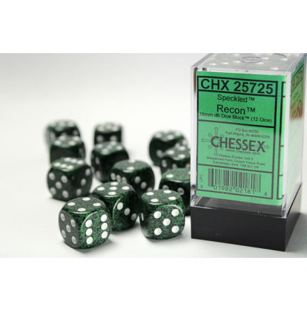 Speckled 16mm d6 with pips Recon™ Dice Block (12 dice)