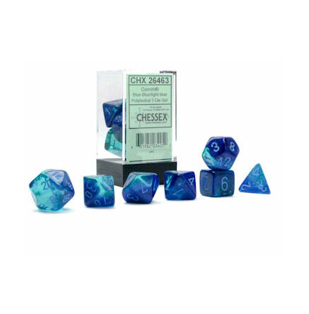 Gemini® Polyhedral Blue-Blue/light blue Luminary&trade; 7-Die Set