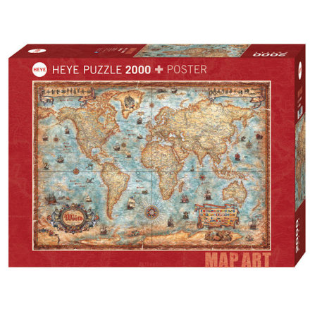 Map Art: The World (2000 Pieces)