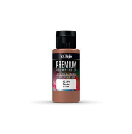 Vallejo Premium Airbrush Color: Metallic Copper (60 ml)