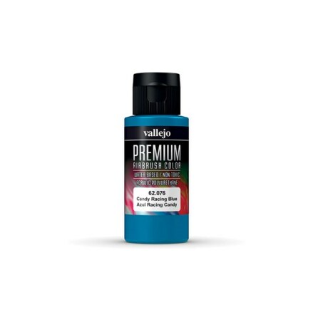 Vallejo Premium Airbrush Color: Candy Racing Blue (60 ml)